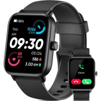 Relogio Smartwatch com Chamada Bluetooth,Alexa Built-in,1.8 "DIY Dial Fitness Tracker com Sleep Monitor 100 Modos Esportivos IP68 Impermeável para Android iOS