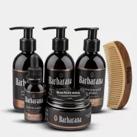 Kit Completo para Barba, Shampoo, Balm, Condicionador, Óleo, Pasta Modeladora e Pente Curvo de Madeira - Royal Allure